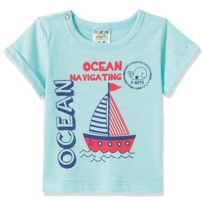 Camiseta Bebê Menino Ocean Azul