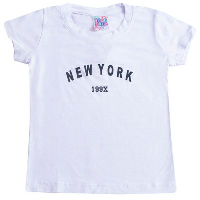 Blusa Infantil Menina New York Branca
