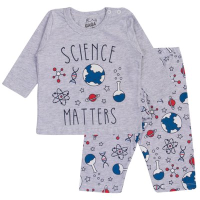 Pijama Bebê Menino Science Brilha no Escuro Mescla