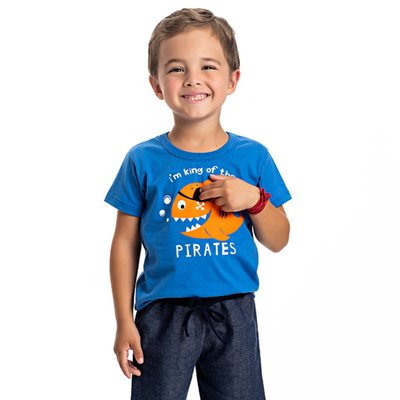 Camiseta Kids Menino Pirates Royal
