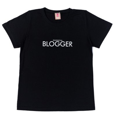 T-shirt Juvenil Menina Blogger Preta