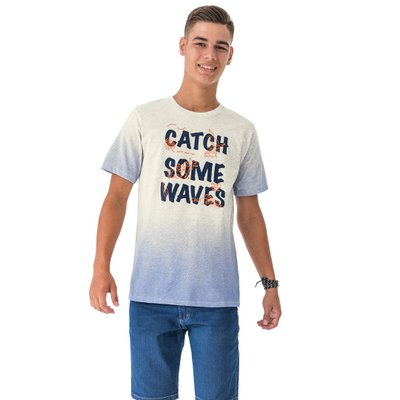 Camiseta Juvenil Menino Catch Some Waves Mescla