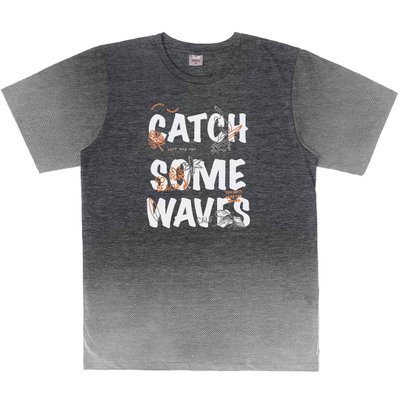 Camiseta Juvenil Menino Catch Some Waves Chumbo