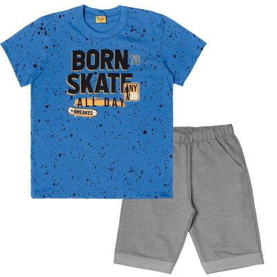 Conjunto Infantil Menino Born to Skate Royal