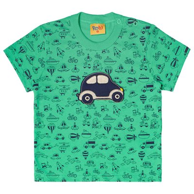 Camiseta Bebê Menino Carrinho Verde