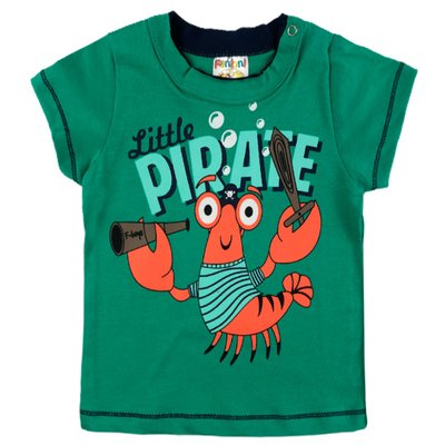 Camiseta Bebê Menino Little Pirate Verde