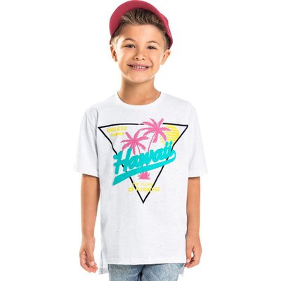 Camiseta Infantil Menino Hawaii Branca