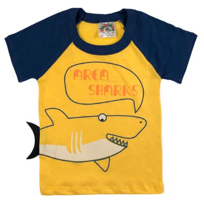 Camiseta Kids Menino Area Sharks Amarelo