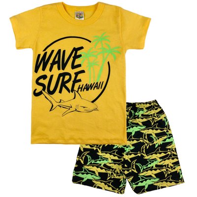 Conjunto Infantil Menino Wave Surf Amarelo