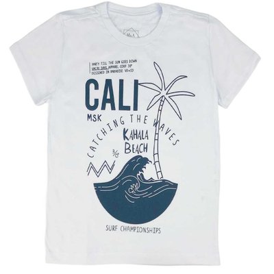 Camiseta Infantil Menino Kahala Beach Branca