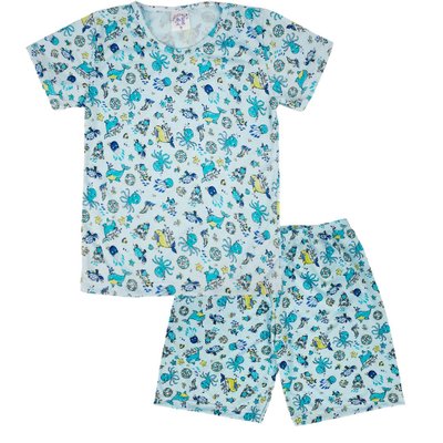 Pijama Infantil Menino Fundo do Mar Azul