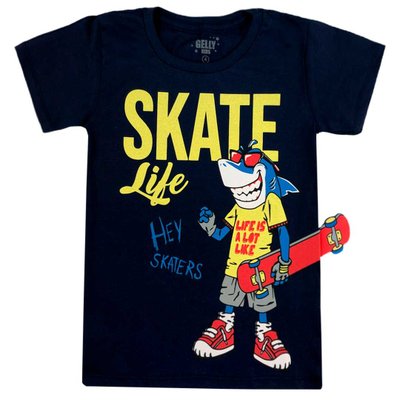 Camiseta Infantil Menino Skate Marinho