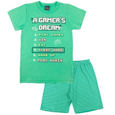 Pijama Infantil Menino Gamer's Verde