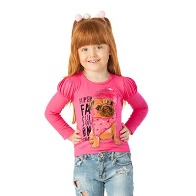 Blusa Kids Menina Super Fashion Pink