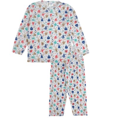 Pijama Infantil Menino Little Monsters Branco
