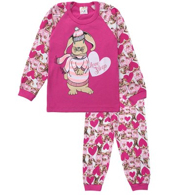 Pijama Kids Menina Corações Pink Brilha no Escuro