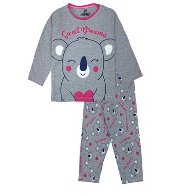 Pijama Kids Menina Coala Mescla