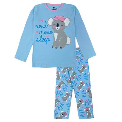 Pijama Infantil Menina Coala Dorminhoco Azul