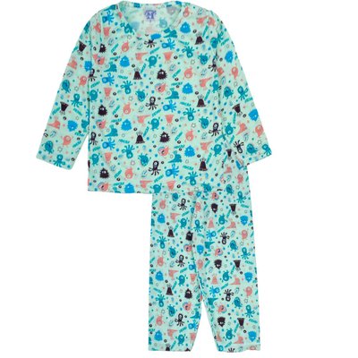 Pijama Infantil Menino Little Monsters Verde