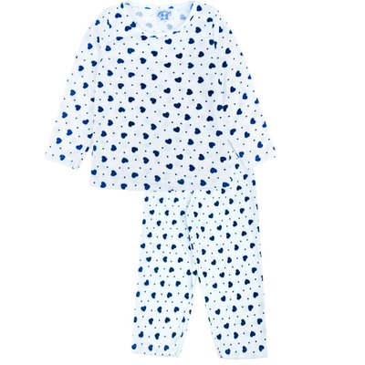 Pijama Infantil Menina Corações Branco