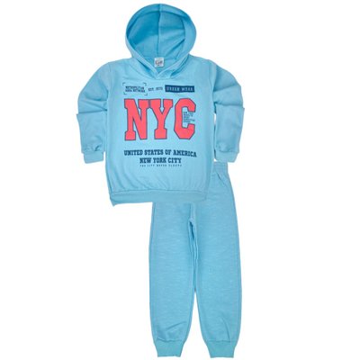 Conjunto Moletom Juvenil Menino New York City Azul