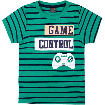 Camiseta Infantil Menino Game Control Verde