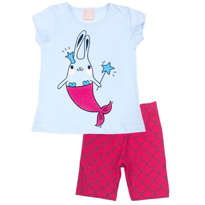 Conjunto Kids Menina Bunny Mermaid Branco