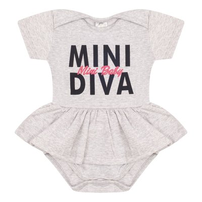 Vestido Body Bebê Menina Mini Diva Mescla