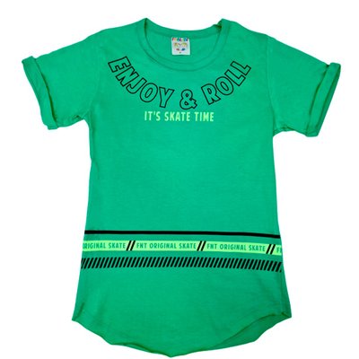 Camiseta Infantil Menino Enjoy & Roll Verde