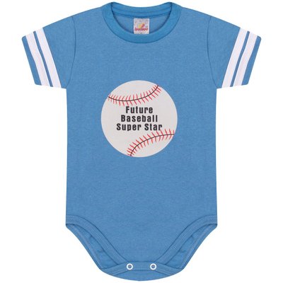 Body Bebê Menino Baseboll Azul