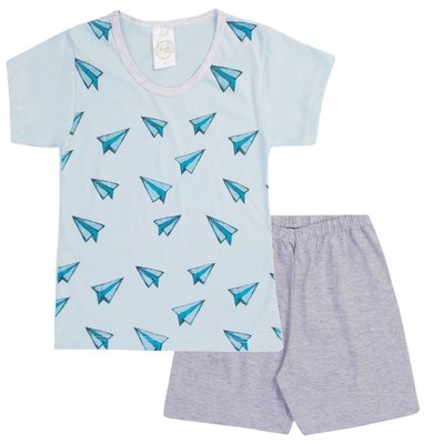 Pijama Infantil Menino Aviãozinho Azul