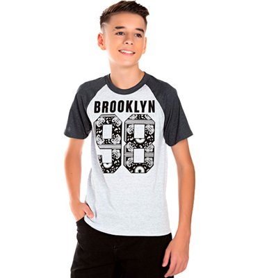 Camiseta Juvenil Menino Brooklyn Mescla