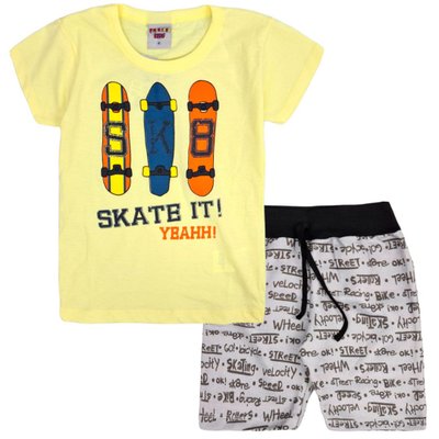 Conjunto Infantil Menino Skate It Amarelo