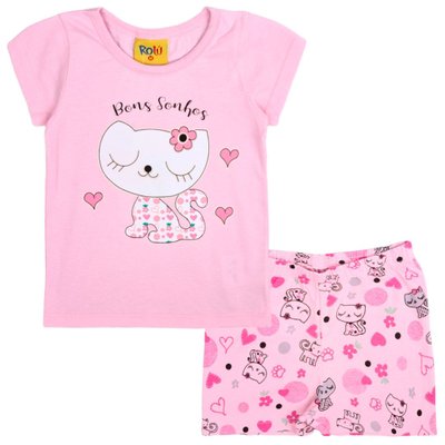 Pijama Bebê Menina Bons Sonhos Rosa
