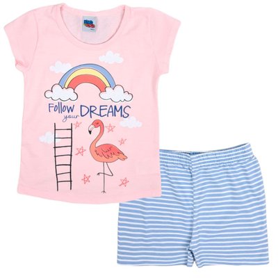 Pijama Infantil Menina Flamingo Rosa