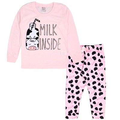 Pijama Infantil Menina Milk Inside Rosa