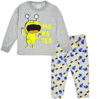 Pijama Kids Menino Monster Mescla