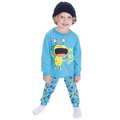 Pijama Kids Menino Monster Azul
