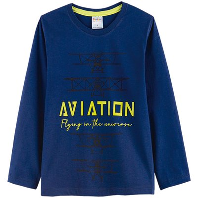 Camiseta Infantil Menino Aviation Marinho