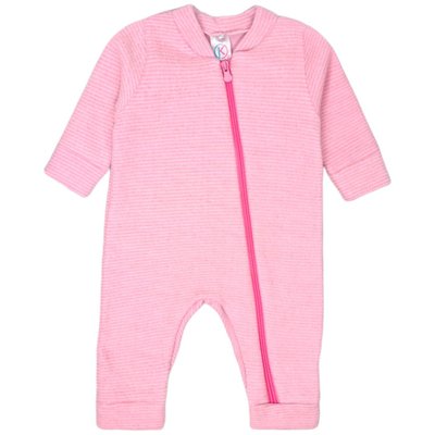 Macacão Soft Bebê Menina Listras Pink