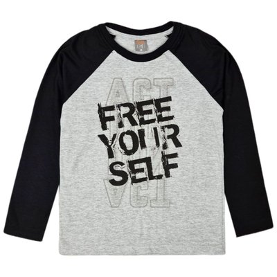 Camiseta Infantil Menino Free Your Self Mescla