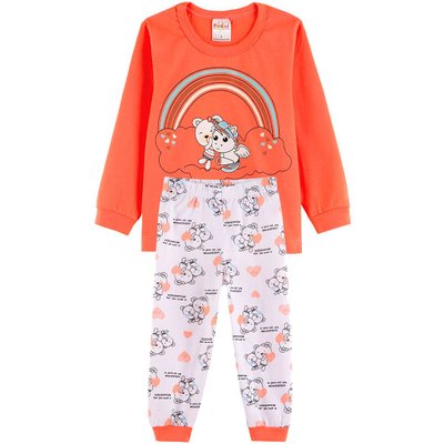Pijama Infantil Menina Ursinhos Coral