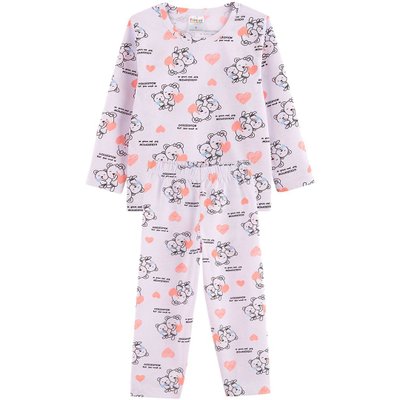 Pijama Infantil Menina Ursinhos Branco