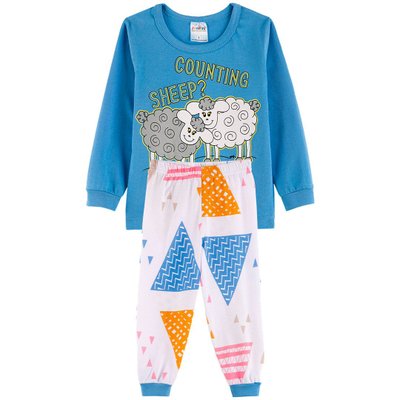 Pijama Kids Unissex Ovelhinhas Azul