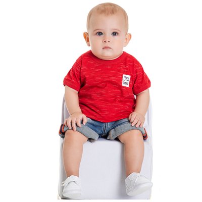 Camiseta Bebê Menino Vermelha