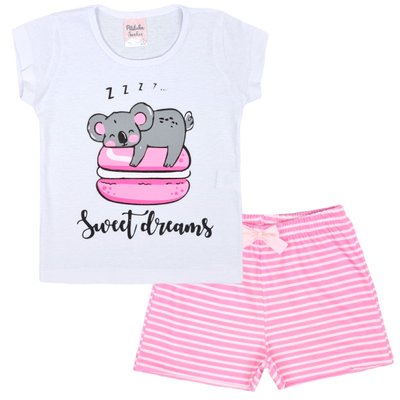 Pijama Kids Menina Sweet Dreams Branco