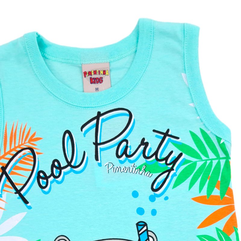 Camiseta Regata Pool Party Personalizada Infantil